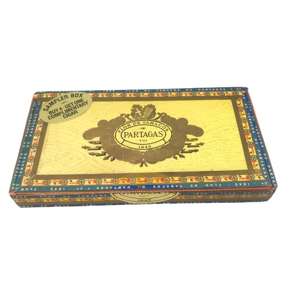 Partagas No. 1 Wood Cigar Sampler Box Mini Handmade Cigars Empty Box